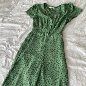 Green floral jumpsuit